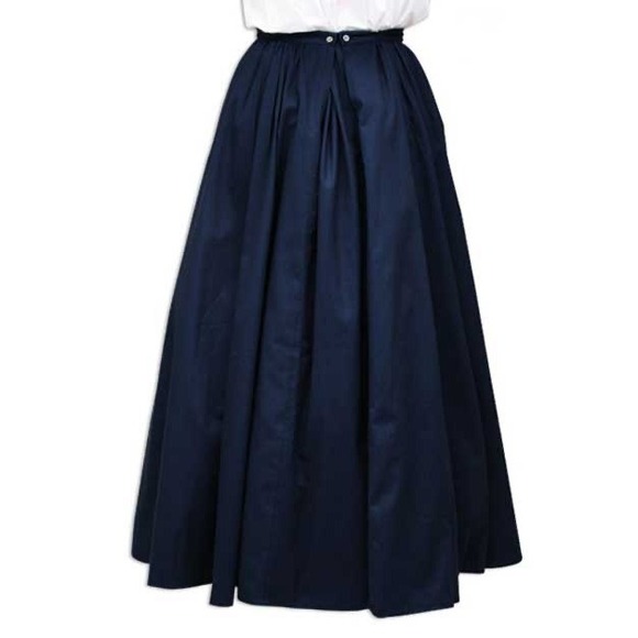 Frontier Classics Cotton Twill Walking Skirt - Navy old west small - Picture 3 of 7